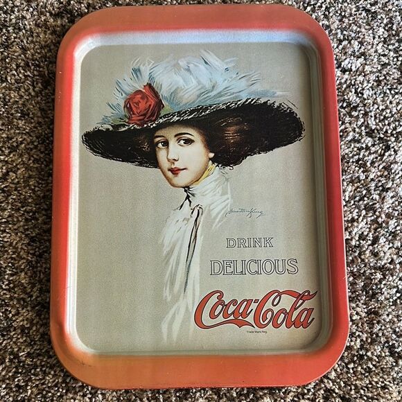 Vintage Coca-Cola Tray – Hamilton King 1909 Girl – 1970s Reproduction - Picture 1 of 9